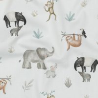 Baumwollstoff Safari Tiere