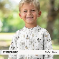 Baumwollstoff Safari Tiere
