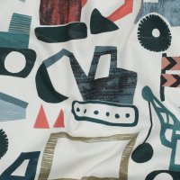 Baumwollstoff Baustellen Fahrzeuge