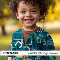 Baumwollstoff Baustellen Fahrzeuge