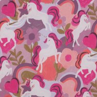 Baumwollstoff Einhörner Digital