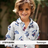 Baumwollstoff Rennwagen