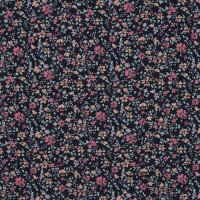 Baumwollstoff Blütenmeer Navy