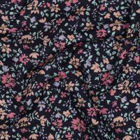 Baumwollstoff Blütenmeer Navy