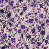 Jerseystoff Flower Power Digital Off-White Purple