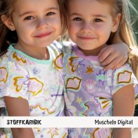 Jerseystoff Muscheln Digital