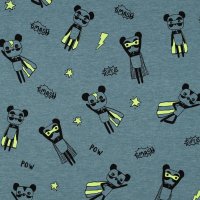 Jerseystoff Superhelden Neon