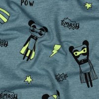 Jerseystoff Superhelden Neon