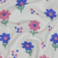 Jerseystoff Glitter Blumen