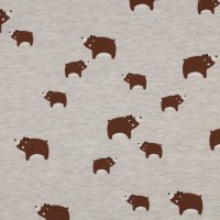 Jerseystoff Bären meliert