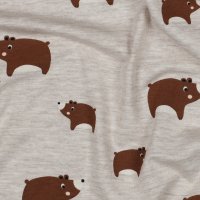 Jerseystoff Bären meliert