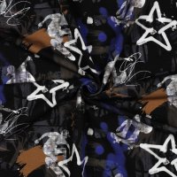 French Terry Skater Graffiti Digital Schwarz