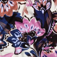 French Terry Blumen Digital Ecru