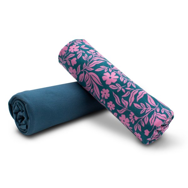 Blumen auf Petrol Set78