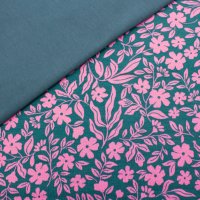 Blumen auf Petrol Set80