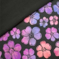 Blumen auf Navy Digital Set 15