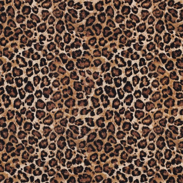Jerseystoff Leopardenmuster Kamel