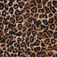 Jerseystoff Leopardenmuster Kamel