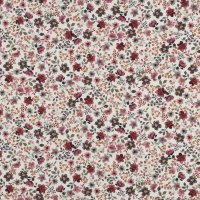 Baumwollstoff Feine Blumen Ecru