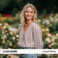 Baumwollstoff Jacquard Blumen