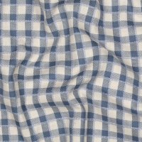 Baumwollstoff Karos Blau