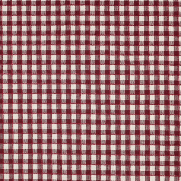 Baumwollstoff Karos Bordeaux